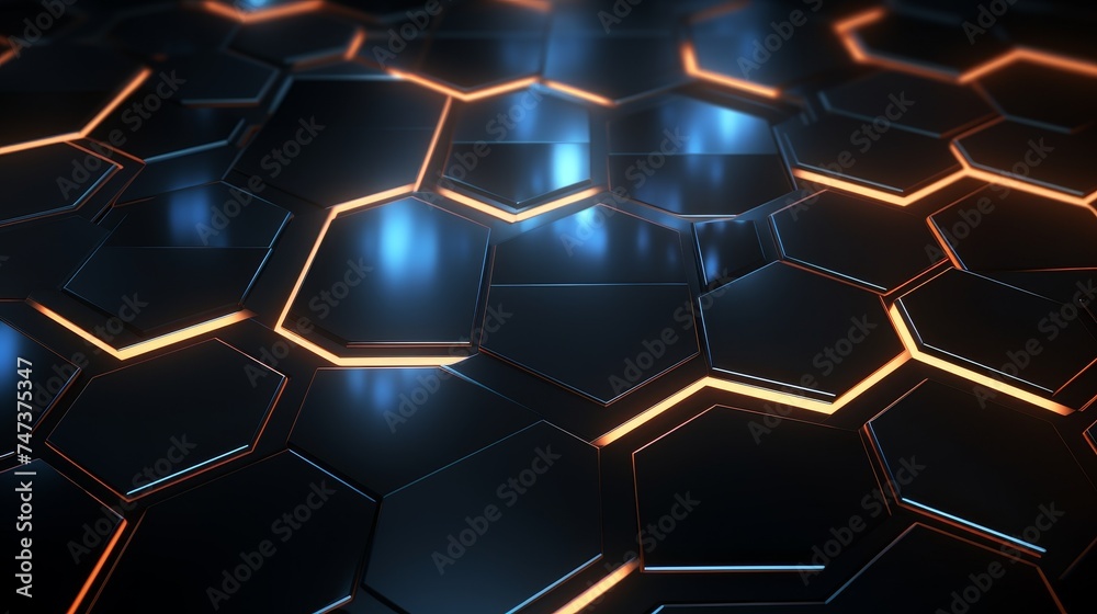 Futuristic hexagonal structure background Futuristic hexagonal structure background