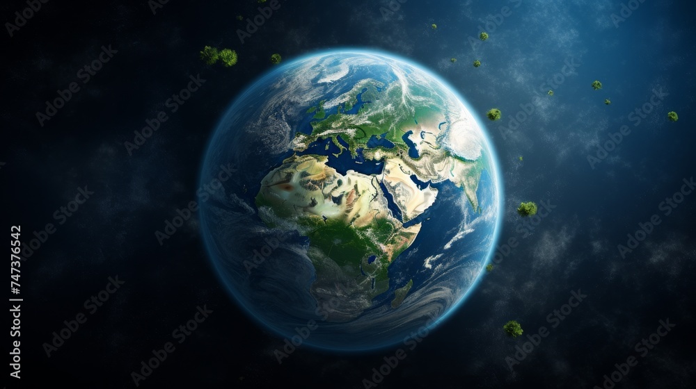Green planet Earth seen from space Green planet Earth seen from space