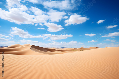 The Innate Serenity and Awe-Inspiring Expanse of the Desert Wilderness Under a Clear Blue Sky