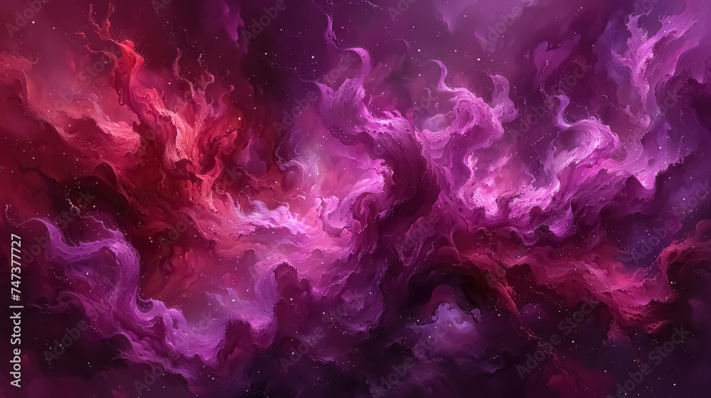 Obraz premium A dreamy night sky dotted with twinkling stars and a mesmerizing aurora - transport viewers to a world of magic, wonder, and cosmic beauty