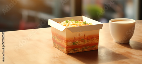 Soup in a disposable box, generative AI © Tetiana Romaniuk