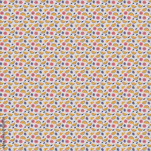 Organic Fruits Pattern Design