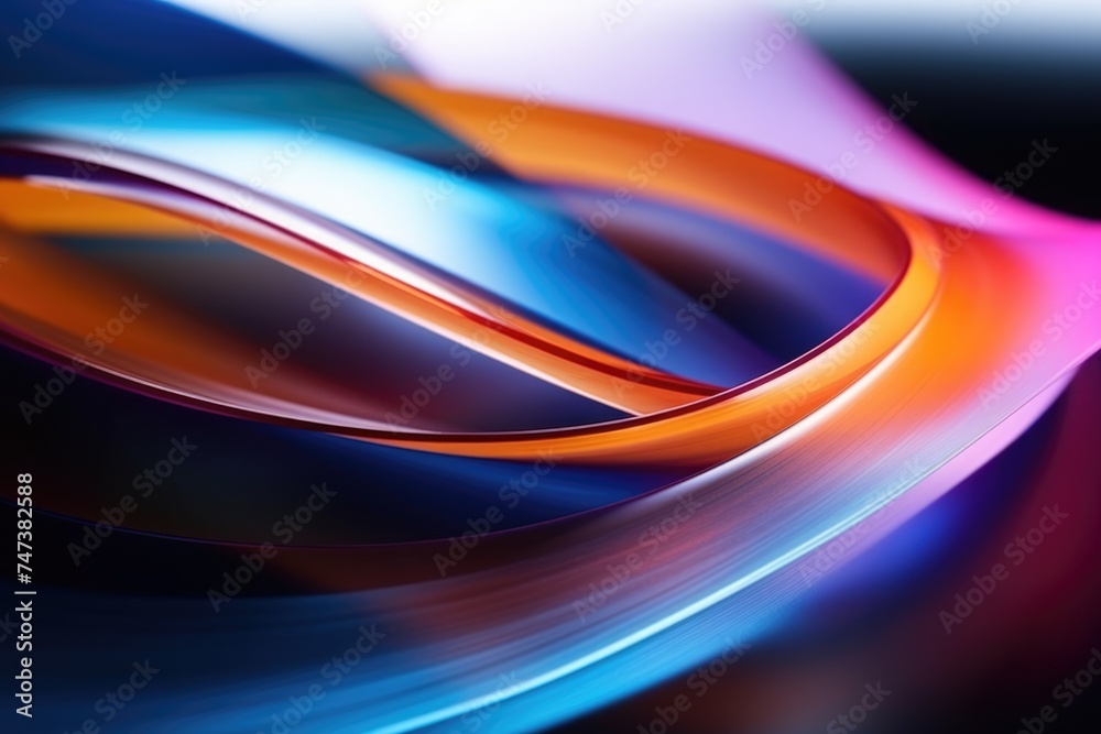 Bright colourful glass objects of different shapes in neon colours ...