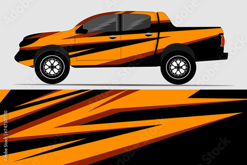 van wrap design Sports car wrap design stickers, and stickers in vector format © kang