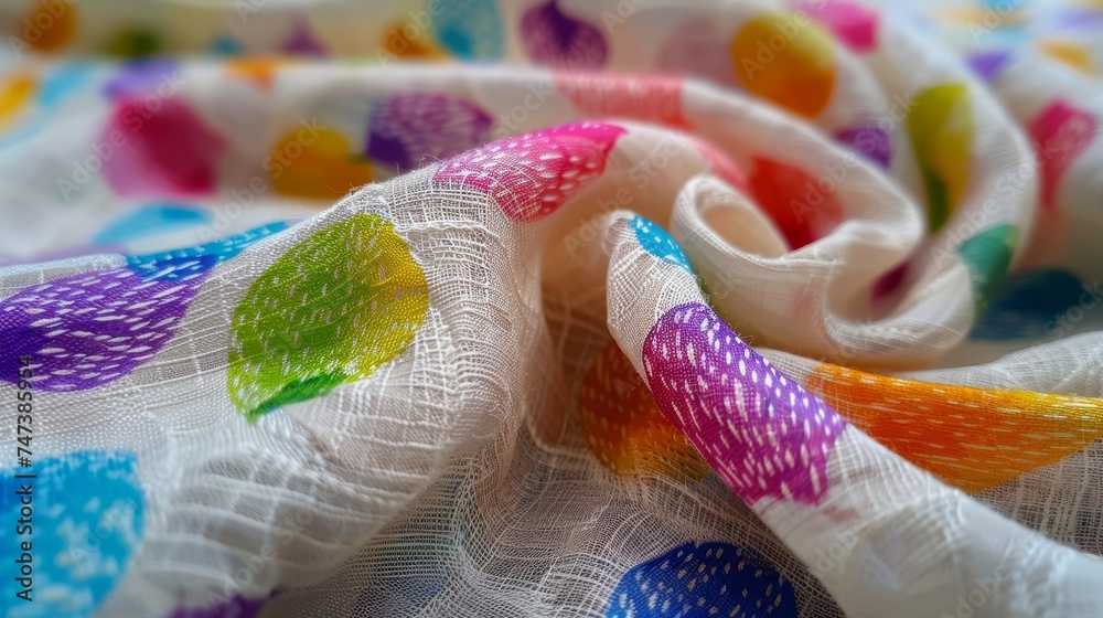 Twisted Rainbow collared fabric