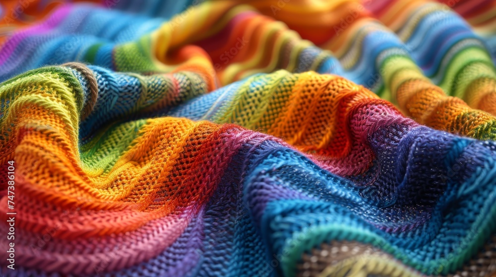 Twisted Rainbow collared fabric