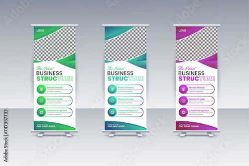 proffessional businss agency roll up banner template.medical, advertising, vector design template