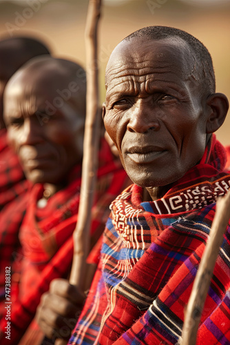 Masai warriors in Kenya, Africa