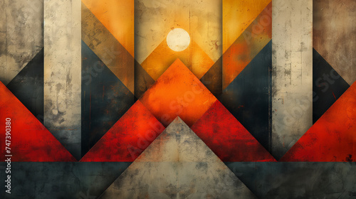 background with triangles, pyramids