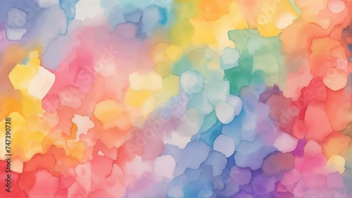 Abstract colorful rainbow color painting illustration