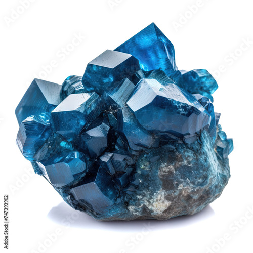 lazulite raw mineral on white background photo