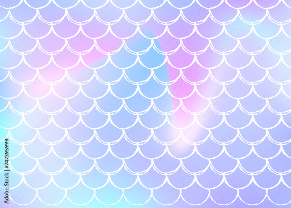 Gradient mermaid background with holographic scales. Bright color transitions. Fish tail banner and invitation. Underwater and sea pattern for girlie party. Stylish backdrop with gradient mermaid. Gradient mermaid background with holographic scales. Bright color transitions. Fish tail banner and invitation. Underwater and sea pattern for girlie party. Stylish backdrop with gradient mermaid.