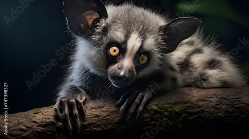 Captivating Portrait of the Rare Aye-aye Lemur in the Dense of Madagascar © Nellie
