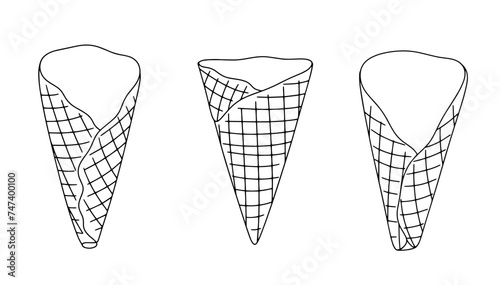 Waffle cup. Ice cream. Food