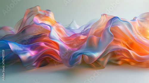 Abstract colorful wave background, twisted colored waves flow in motion. Bright colorful background. Generative AI