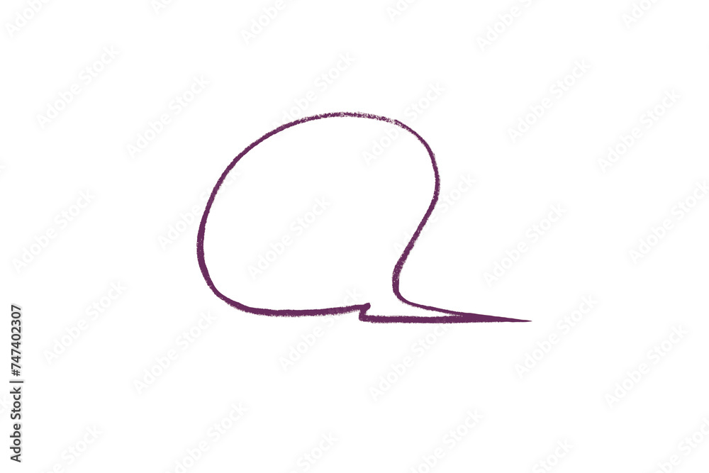 Draw a dark purple pencil line separately on a transparent background. Draw a dark purple pencil line separately on a transparent background.