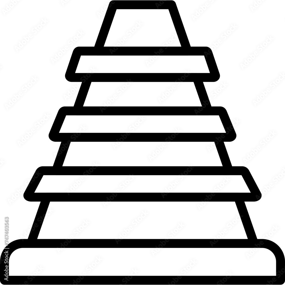Cones Vector Line Icon Cones Vector Line Icon