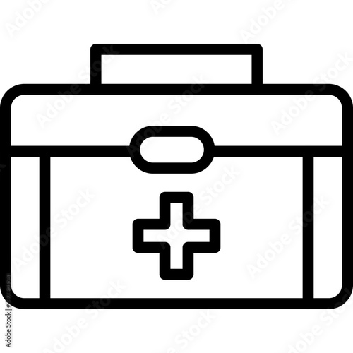 First Aid Kit Vector Line Icon