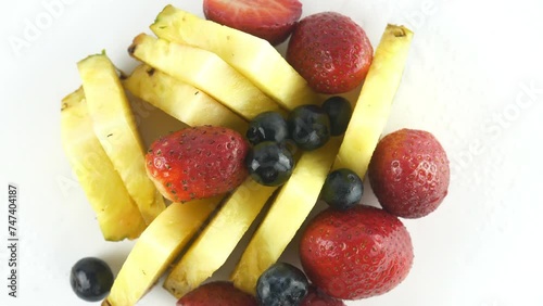	Fruit salad with ripe berries and fruits