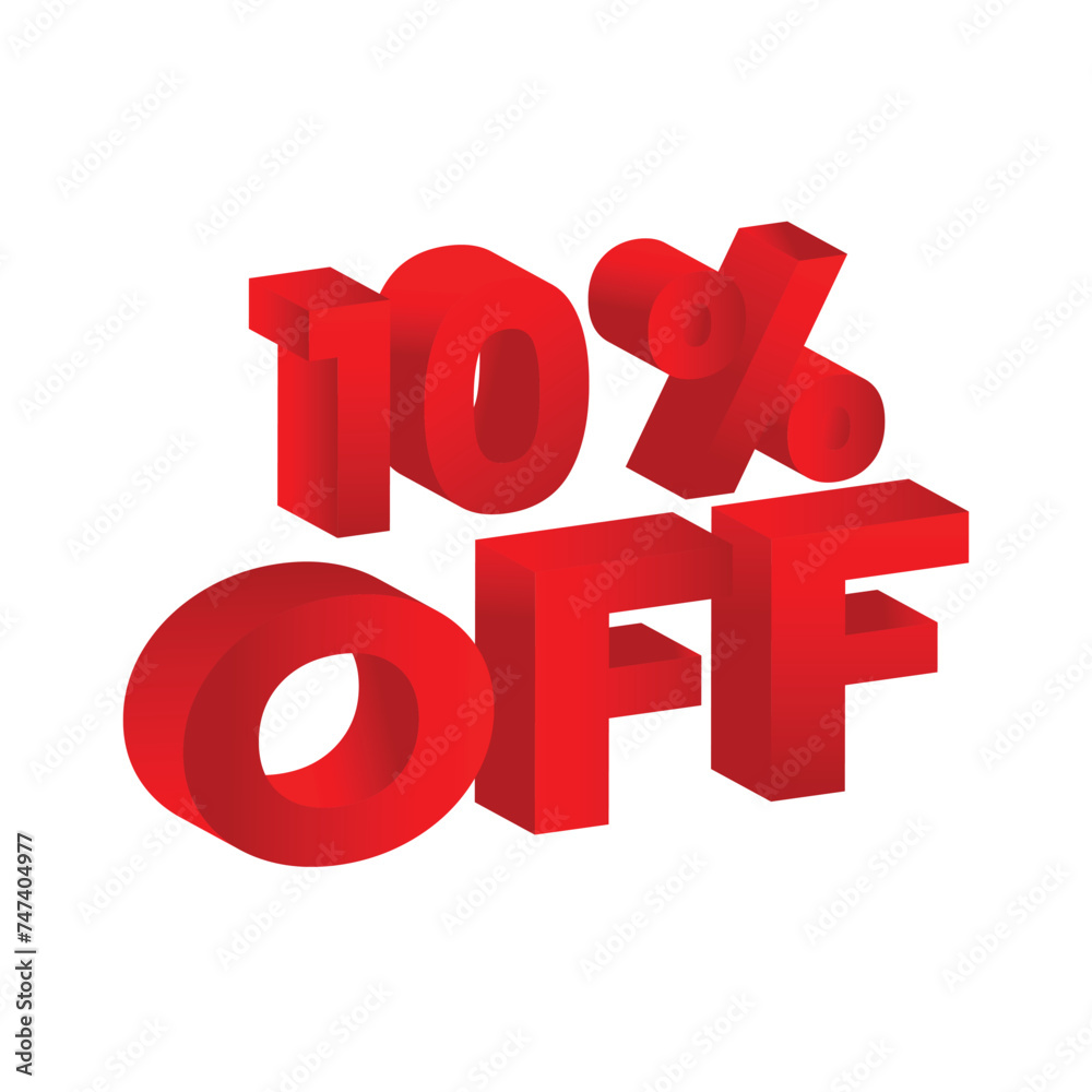 Sale of special offers. Discount with the price is 10%. An ad with a red tag for an advertising campaign at retail on the day of purchase. vector illustration Sale of special offers. Discount with the price is 10%. An ad with a red tag for an advertising campaign at retail on the day of purchase. vector illustration