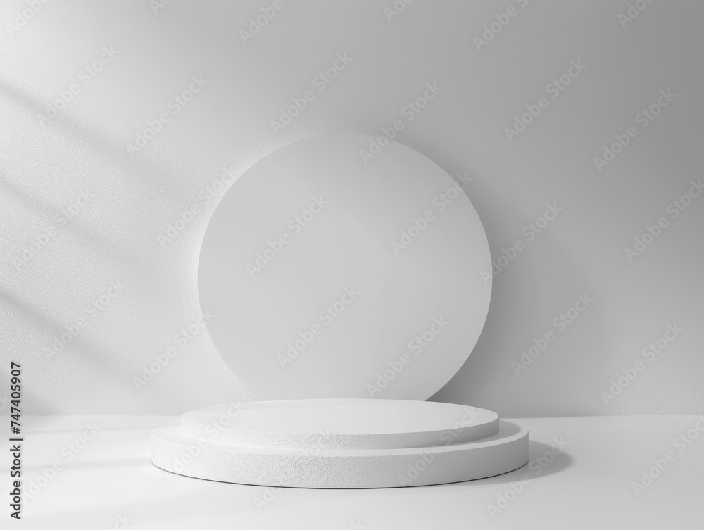 Empty Stone Podium for product display, ideal for cosmetic branding. Empty Stone Podium for product display, ideal for cosmetic branding.