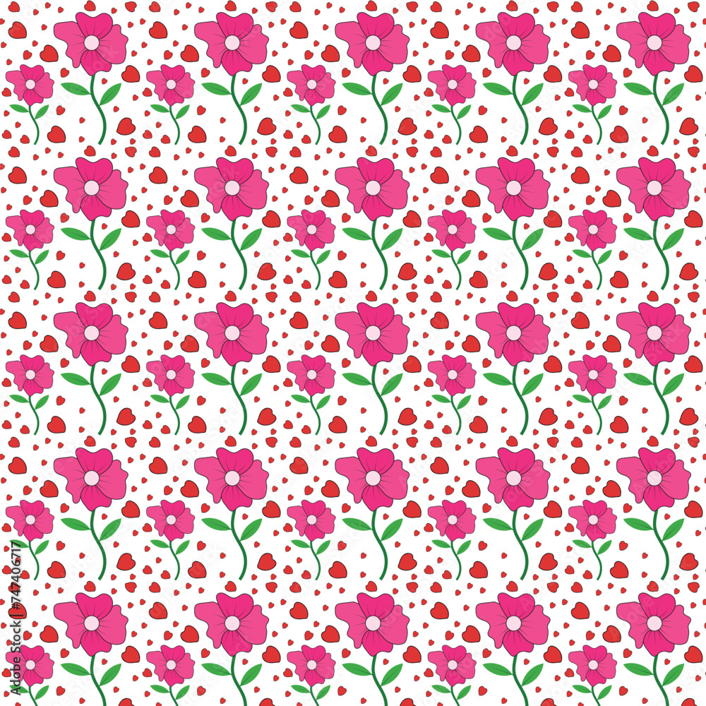 flower pattern vector design. pattern background design