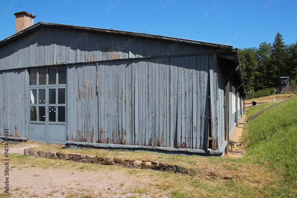 barrack in a concentration camp (struthof) in alsace in france