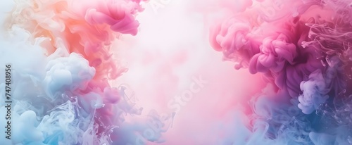 Colorful Abstract watercolor paint textured background. beautiful softness Pastel foggy  wallpaper  copy space  mockup  flyer. 