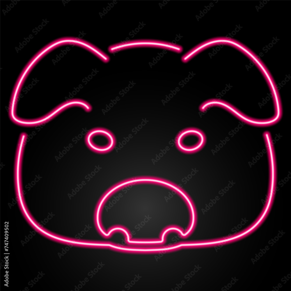 pig neon sign, modern glowing banner design, colorful modern design trend on black background. Vector illustration. pig neon sign, modern glowing banner design, colorful modern design trend on black background. Vector illustration.