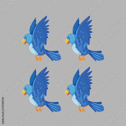 Collection of birds, lilac breasted roller, bullfinch, red bellied pitta, great tit, kingfisher, northern cardinal, bee eater, sparrow, superb fairy vector Illustrations