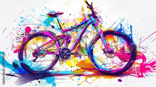 bicycle colorfull illustration for design and editing 