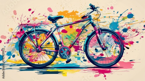 bicycle colorfull illustration for design and editing  © Emil