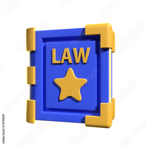 law book 3d icon