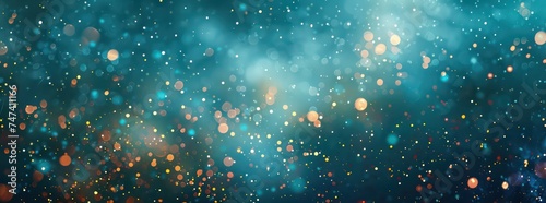 sparklers on a blue background, in the style of dark turquoise and light bronze, bokeh panorama, futuristic spacescapes photo