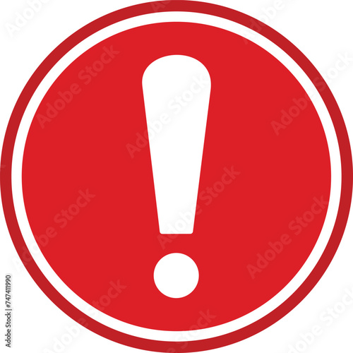 Red warning sign with exclamation symbol. do not enter. Warning stop sign stock vector