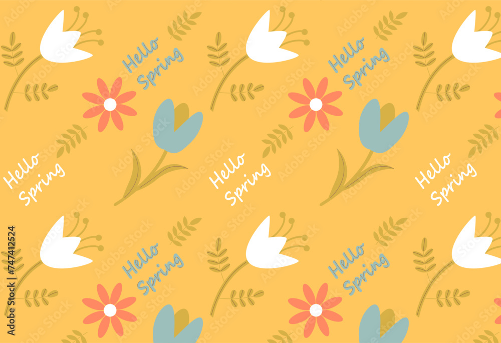 Seamless floral pattern. Vector illustration