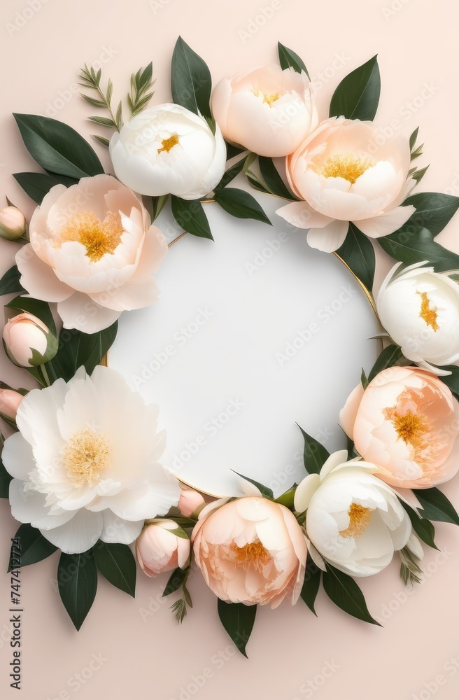 postcard with spring flowers, spring concept of International Women's Day