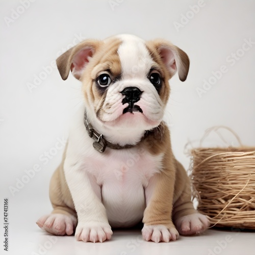 Cute Bulldog Puppies. © Poporigins