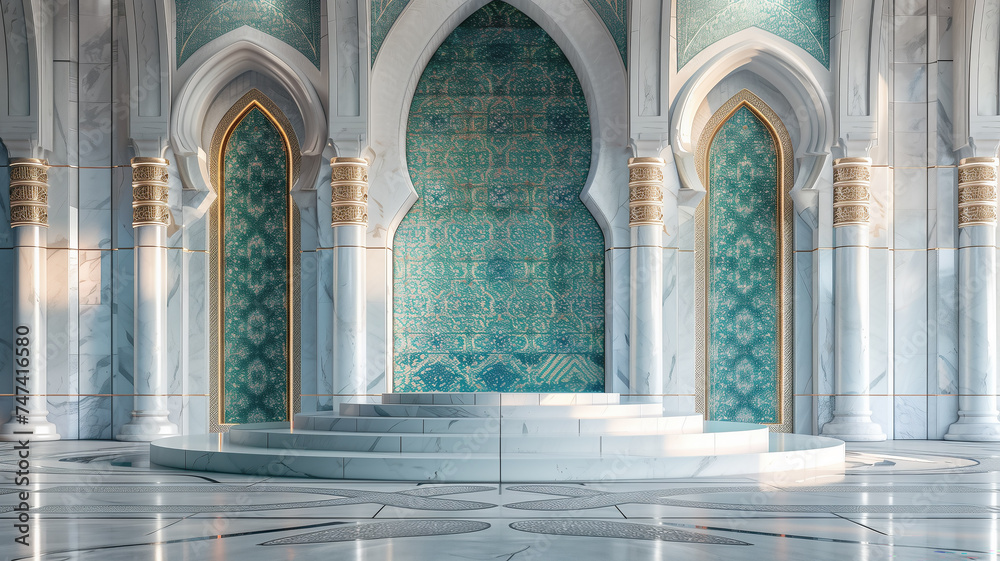 Obraz premium Islamic style podium for product display or mockup