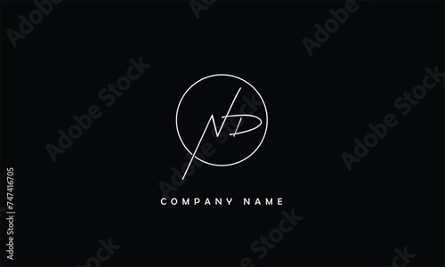 ND, DN, N, D Abstract Letters Logo Monogram