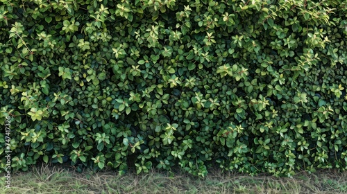 full frame take of a hedge with part of it having dried  photo