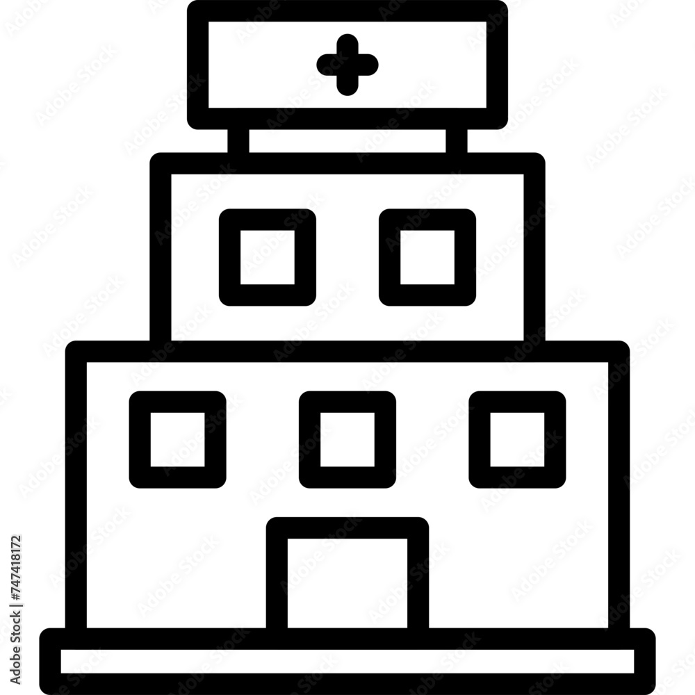 Clinic Vector Line Icon Clinic Vector Line Icon