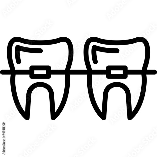 Braces Vector Line Icon