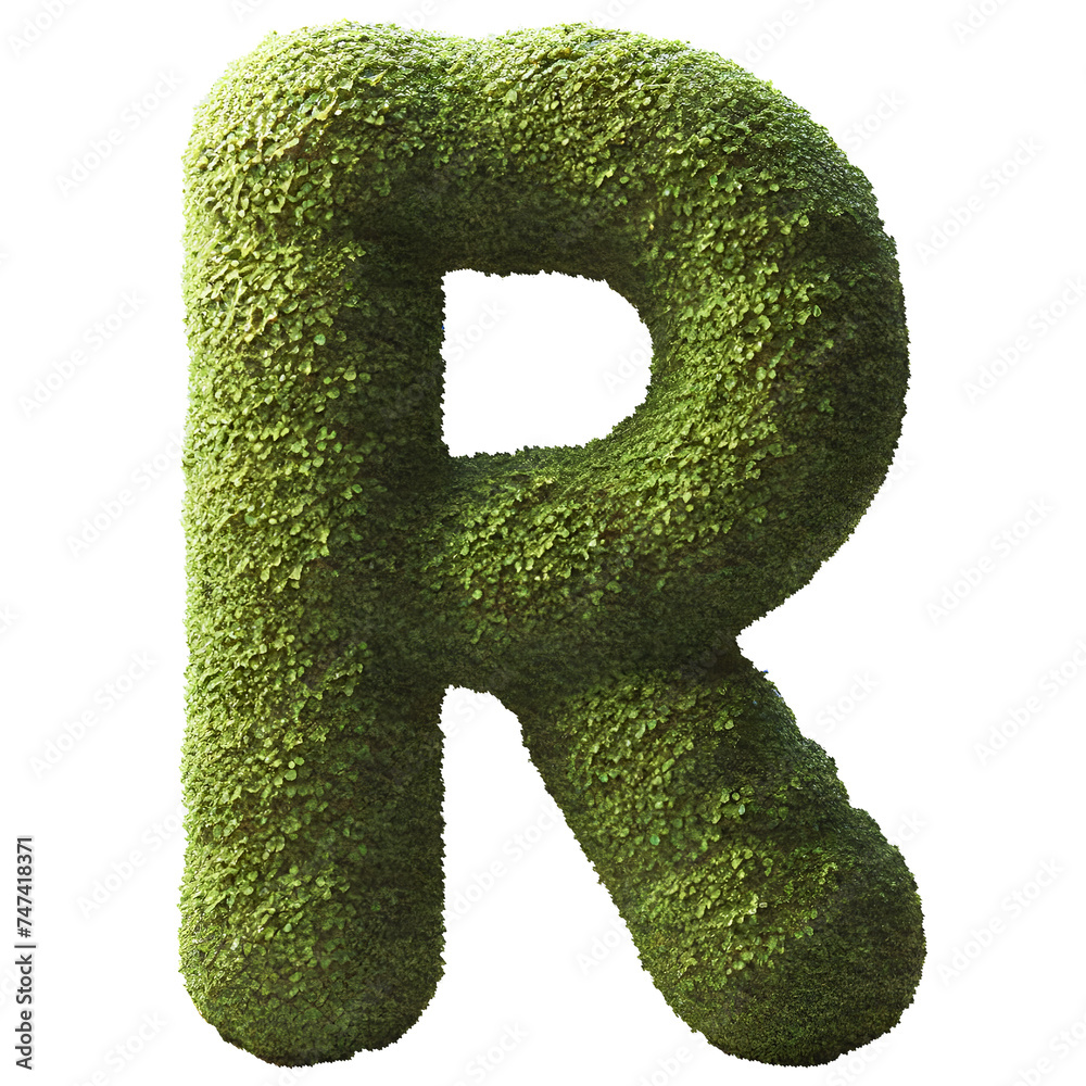 Letter R Like Roots Manicured topiary shrub cutout in the shape of the letter 'R' Stock ...