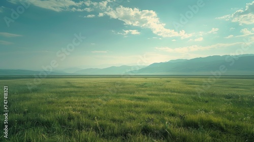 field of grass and sun