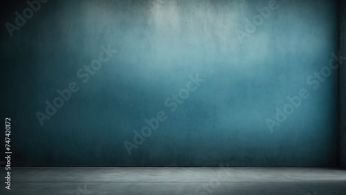 Blue wall texture for background dark concrete or cement floor old black with elegant vintage distressed grunge texture