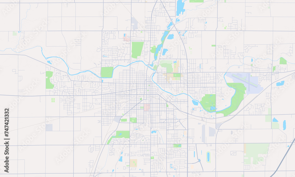 Anderson Indiana Map, Detailed Map of Anderson Indiana Stock
