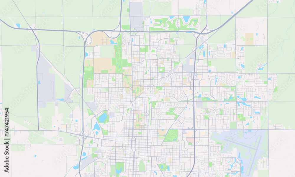 Normal Illinois Map, Detailed Map of Normal Illinois