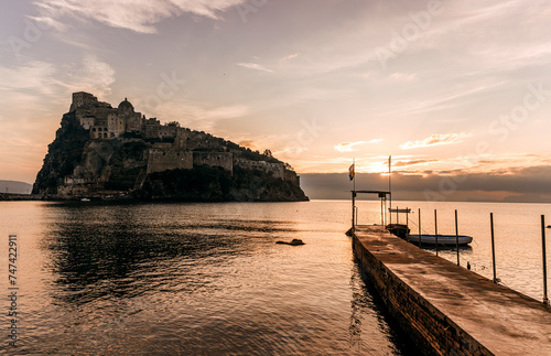 aragonese castle sunrise