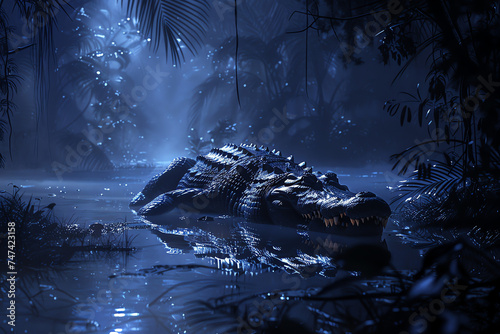 Nightfall heralds the stealthy prowling of hungry crocodiles. photo
